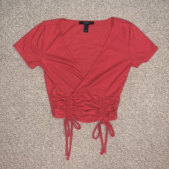 Forever 21 V-Neck Crop Top - Picture 1 of 2
